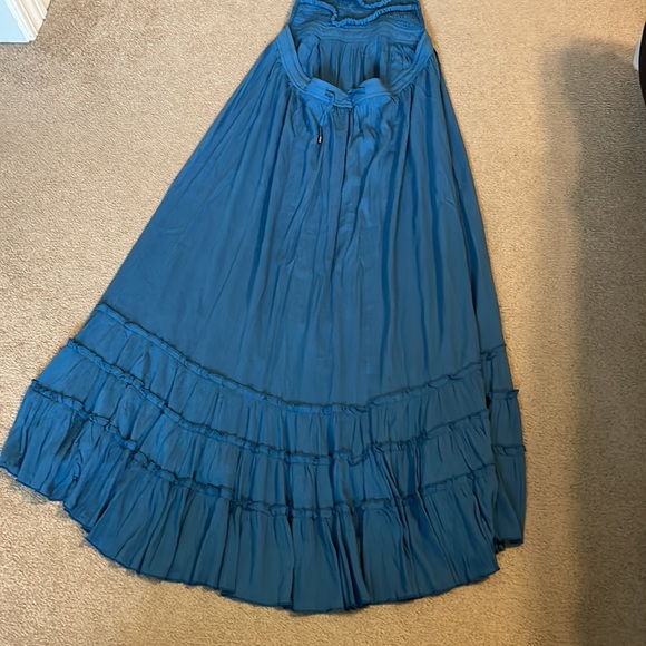 Boho teal backless dress - Picture 6 of 6